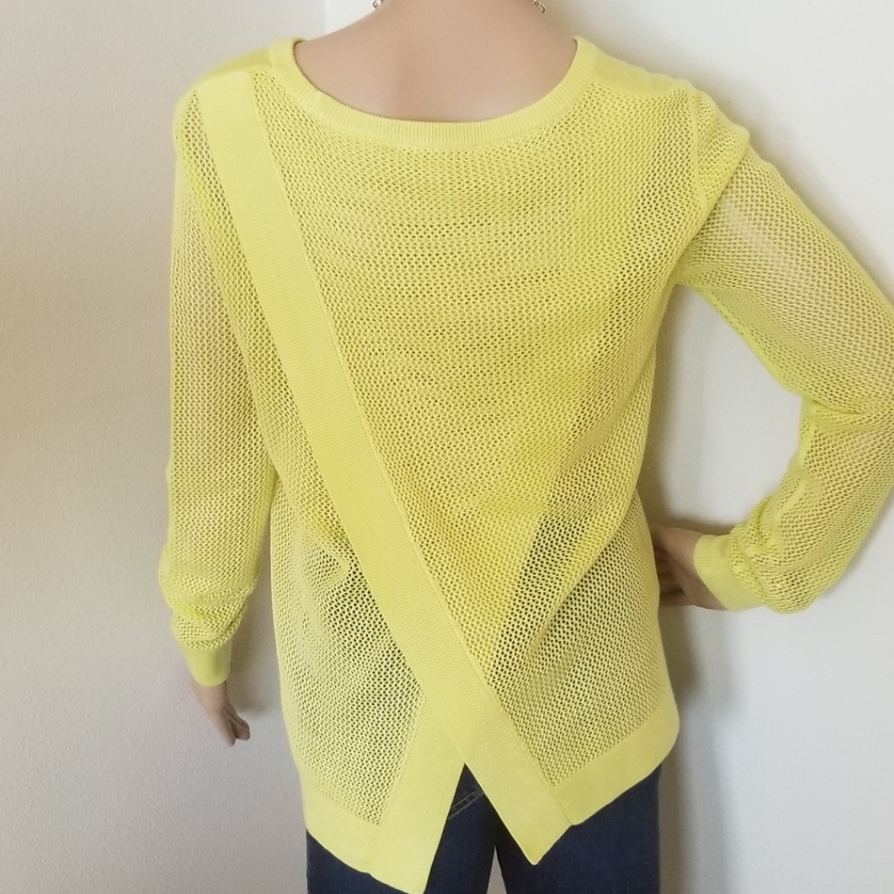 CAbi sz  small lemon lime sweater - Picture 2 of 3